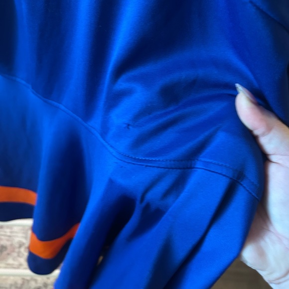 $22! 💙🧡 Fit and flare blue and orange sports cheer varsity skater dress 🏈⚾️ - Picture 3 of 4